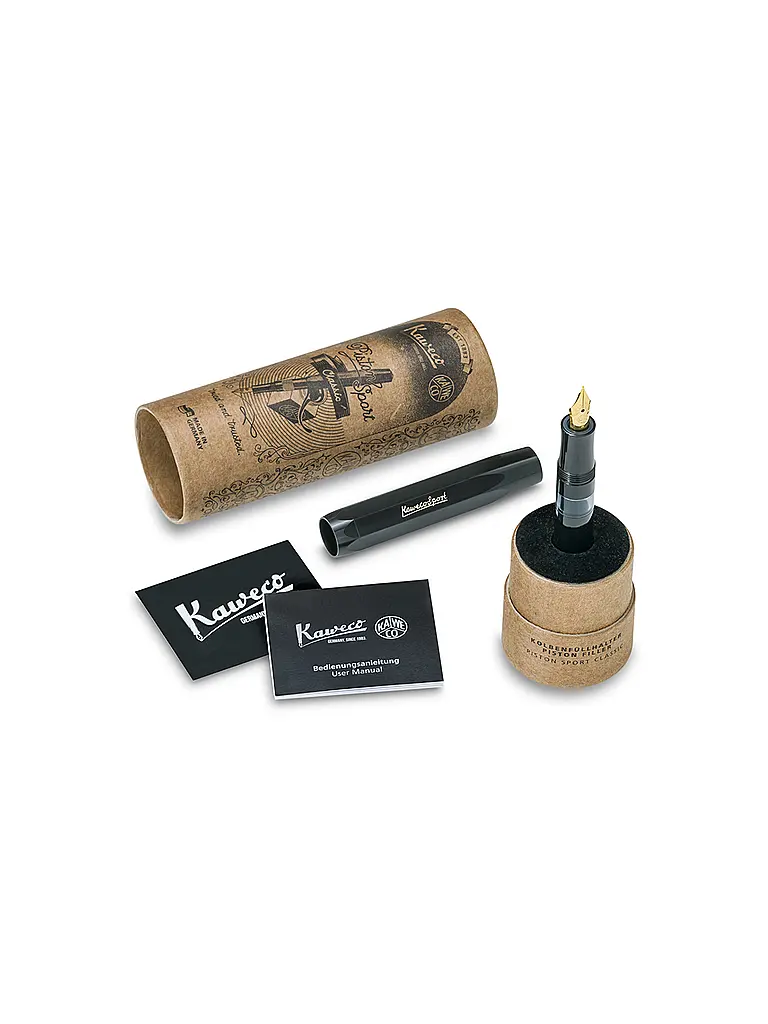 KAWECO | Stylo plume PISTON SPORT CLASSIC Noir Or | 