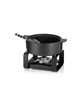 KELA | Set à fondue au fromage 9 pièces ROMAN Céramique Noir