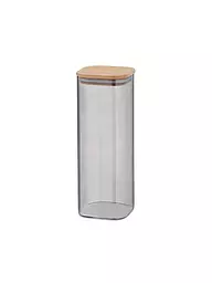 KELA | Boîte de conservation 2l NEA verre/hêtre | Gris