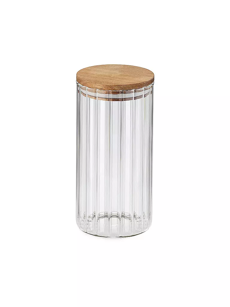 KELA | Boîte de conservation DOROTHEA 0,9l verre / érable | Transparent