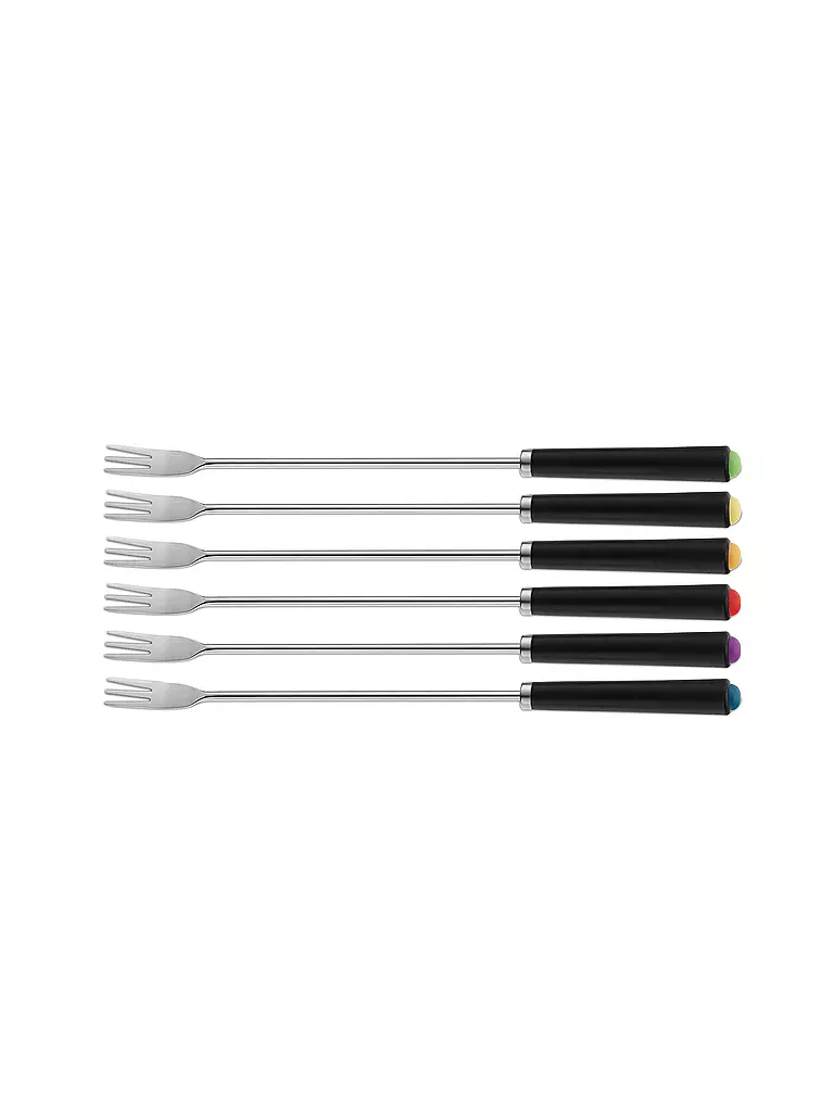 KELA | Fourchettes à fondue au fromage Morena, lot de 6 | schwarz