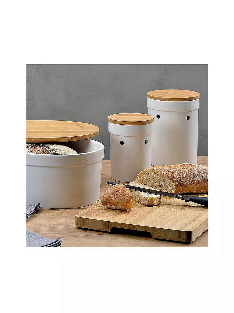 KELA | Pot à oignons SALENA 15cm Céramique Blanc | Blanc