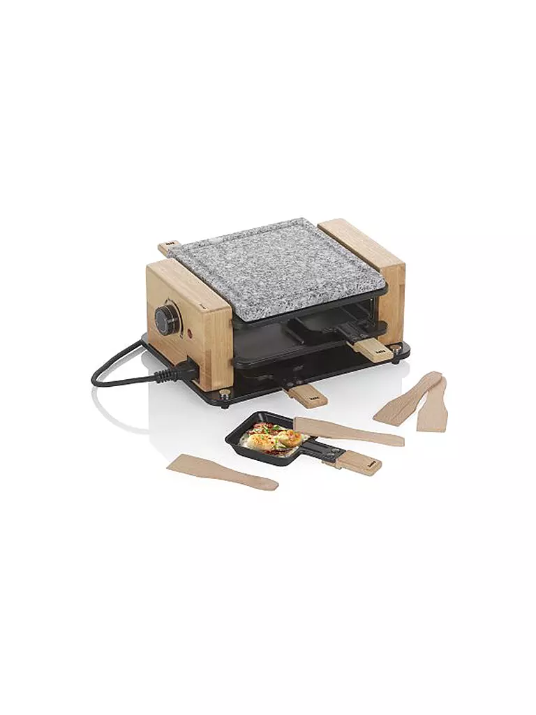 KELA | Raclette Hot Stone BEDRETTO pour 4 personnes Granit / Bois | grau