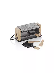 KELA | Raclette Pierre Chaude BEDRETTO pour 2 personnes Granit / Bois | Gris