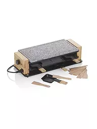 KELA | Raclette Pierre Chaude BEDRETTO pour 8 personnes Granit / Bois | Gris