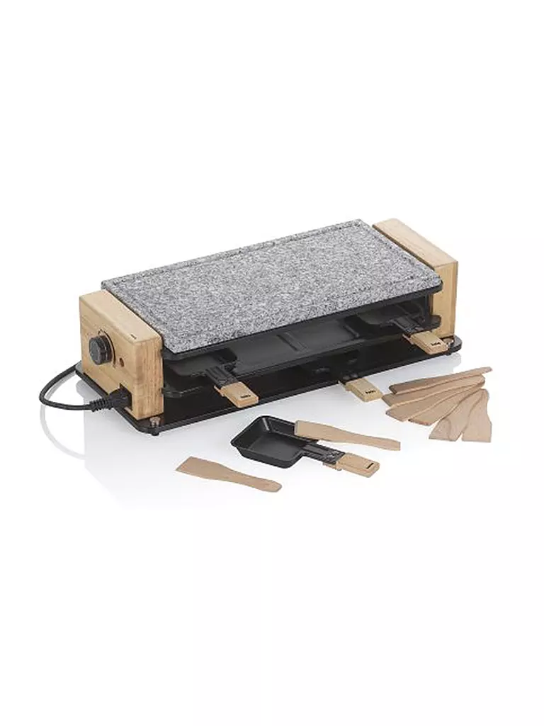KELA | Raclette Pierre Chaude BEDRETTO pour 8 personnes Granit / Bois | grau