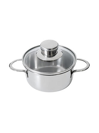 KELOMAT | MINI Casserole avec couvercle en verre 12 cm en acier inoxydable
