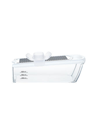 KELOMAT | Râpe universelle avec 4 inserts Transparent Blanc / Acier inoxydable