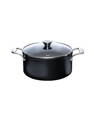 KELOMAT | Marmite à viande avec couvercle en verre 24cm/5,0l NUOVO Céramique/Antiadhésif