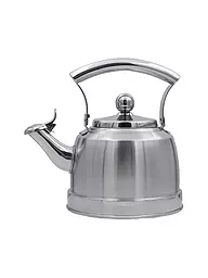 KELOMAT | Bouilloire à sifflet 1,5 l Comfort en acier inoxydable | Argent