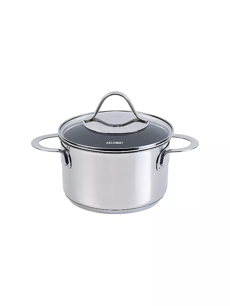 KELOMAT | Marmite à viande 16cm / 1,9l Perfekt Inox Antiadhésif | Argent