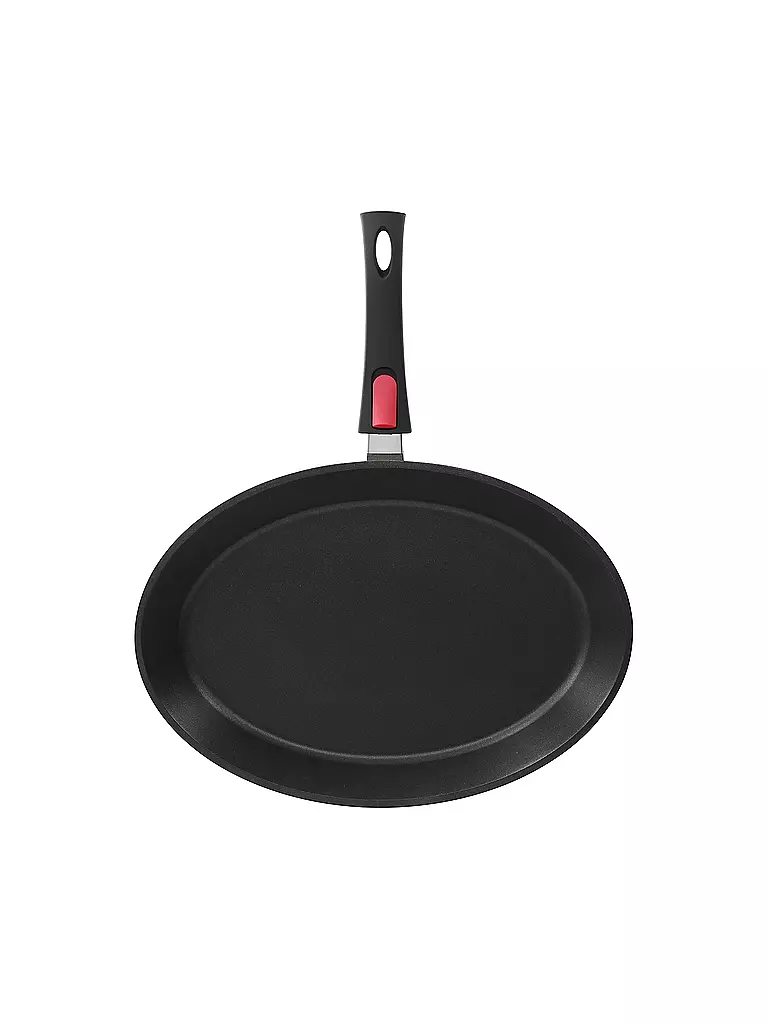 KELOMAT | Poêle à poisson PROFI 39x27cm Inox / Antiadhésif | Noir