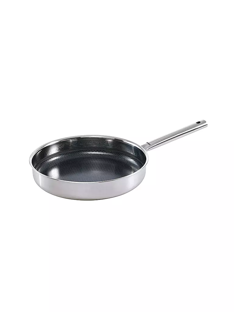 KELOMAT | Poêle 24cm PRIME en acier inoxydable avec structure alvéolaire | silber