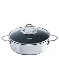 KELOMAT | Sauteuse avec couvercle Perfekt 24cm Acier inoxydable Antiadhésif | Argent