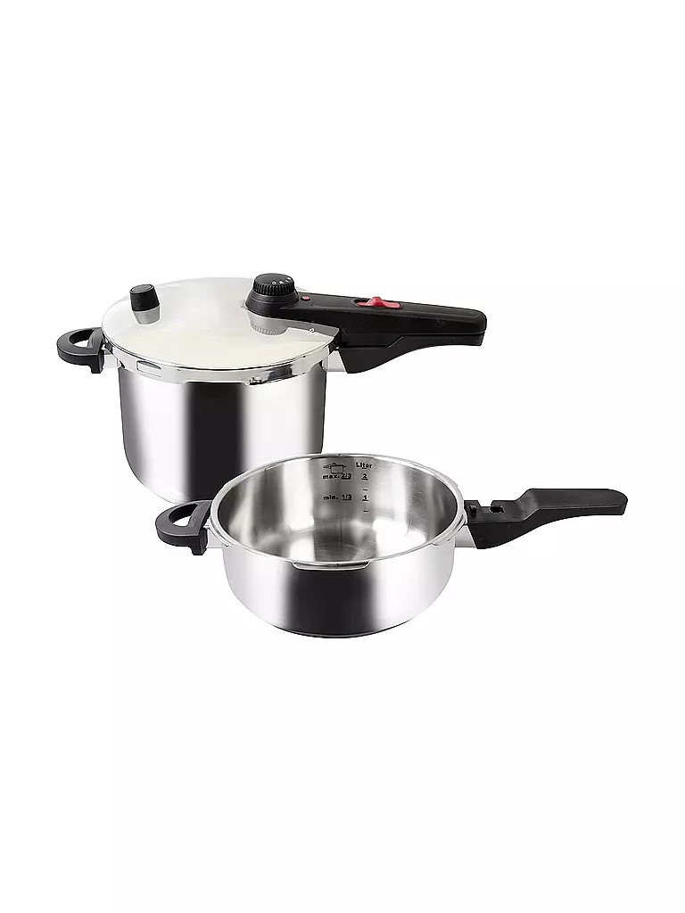 KELOMAT | Set autocuiseur Alfa 22cm 6l INDUCTION | silber