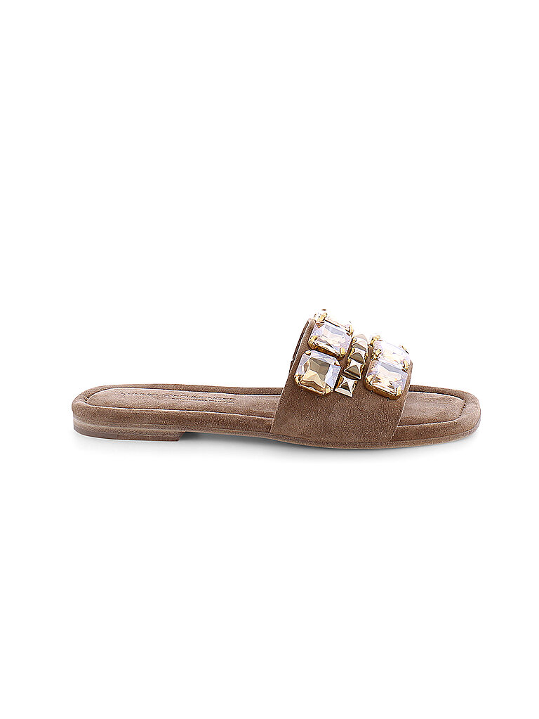 Pantoletten HOLLY STRASS camel 39