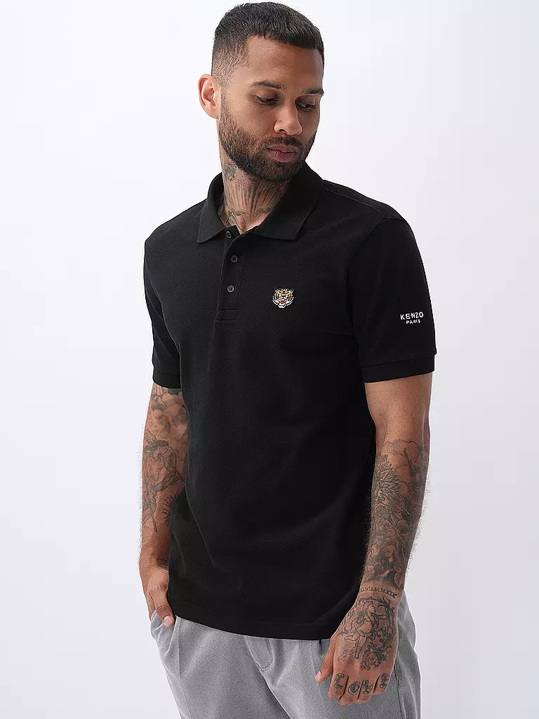 KENZO | Poloshirt LUCKY TIGER Slim Fit | Noir