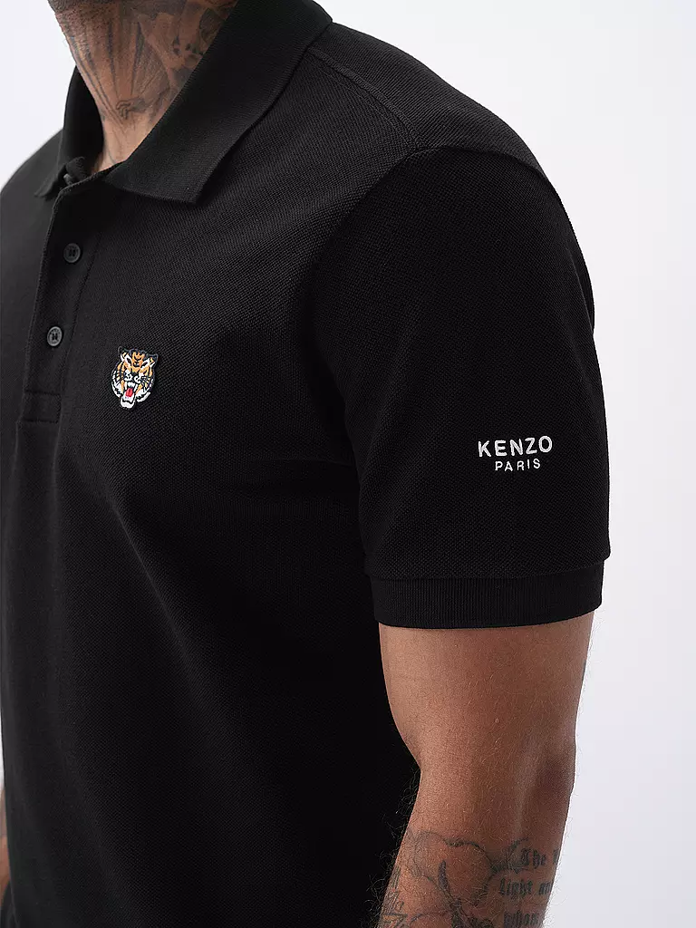 KENZO | Poloshirt LUCKY TIGER Slim Fit | Noir