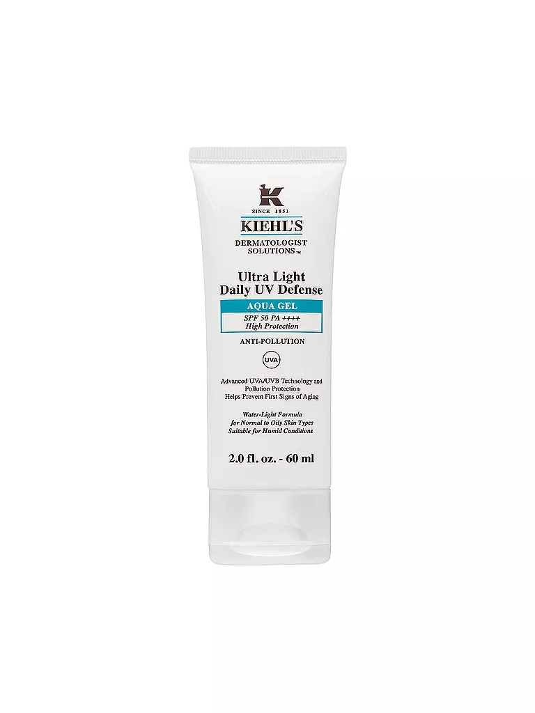 KIEHL'S | Soin solaire - Ultra Light Daily UV Defense Aqua Gel SPF50 60ml | Transparent