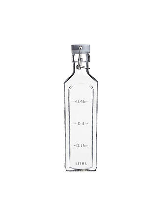 KILNER | Bouteille en verre avec bouchon à étrier 600ml carrée en verre