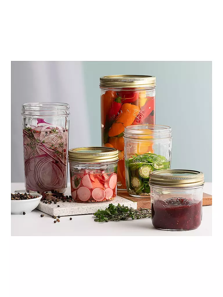 KILNER | Bocal à large ouverture 200 ml verre/métal | transparent