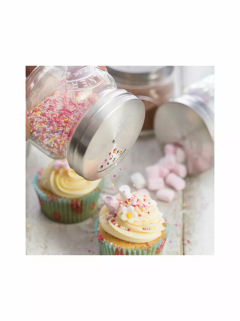 KILNER | Bocal de conservation avec couvercle rotatif 250 ml | Transparent