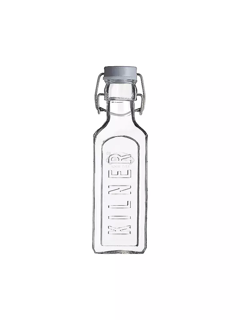KILNER | Bouteille en verre avec bouchon à étrier 300ml verre carré | transparent