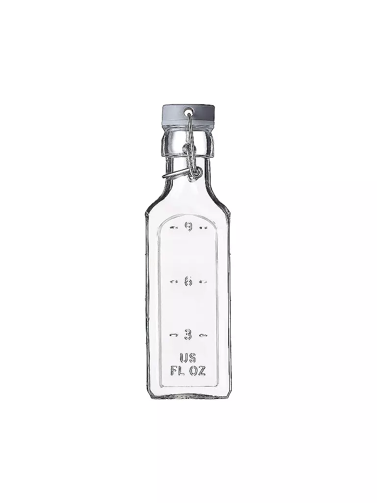 KILNER | Bouteille en verre avec bouchon à étrier 300ml verre carré | transparent