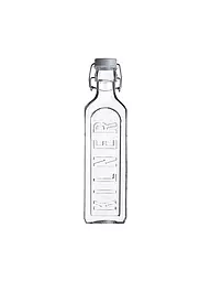 KILNER | Bouteille en verre avec bouchon à étrier 600ml carrée en verre | Transparent
