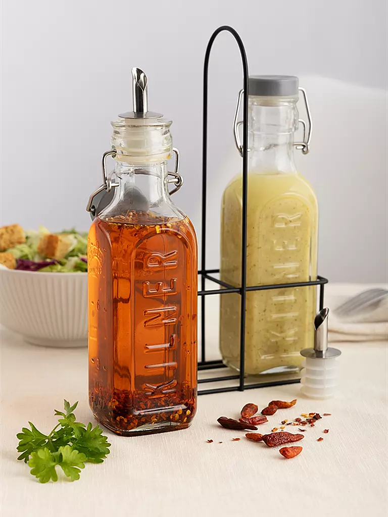 KILNER | Ensemble de bouteilles vinaigre/huile 2x0,3l | transparent