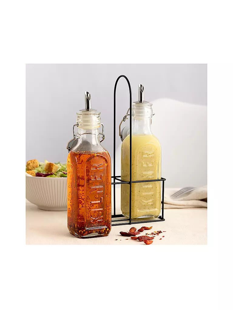 KILNER | Ensemble de bouteilles vinaigre/huile 2x0,3l | 