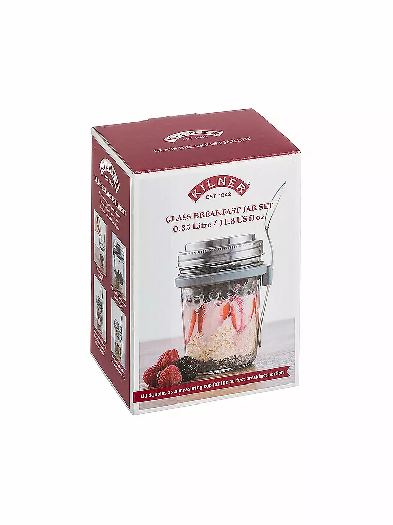 KILNER | Pot pour petit-déjeuner à emporter 350 ml | 