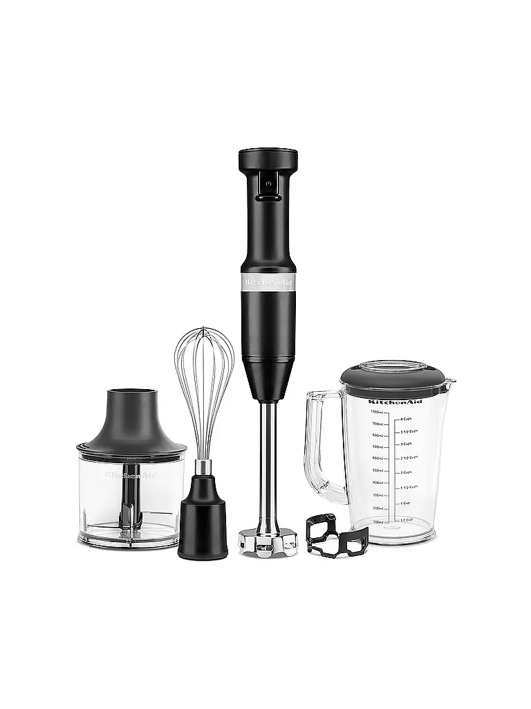 KITCHENAID | Mixeur plongeant avec accessoires 5KHBV83EBM Noir mat | Noir