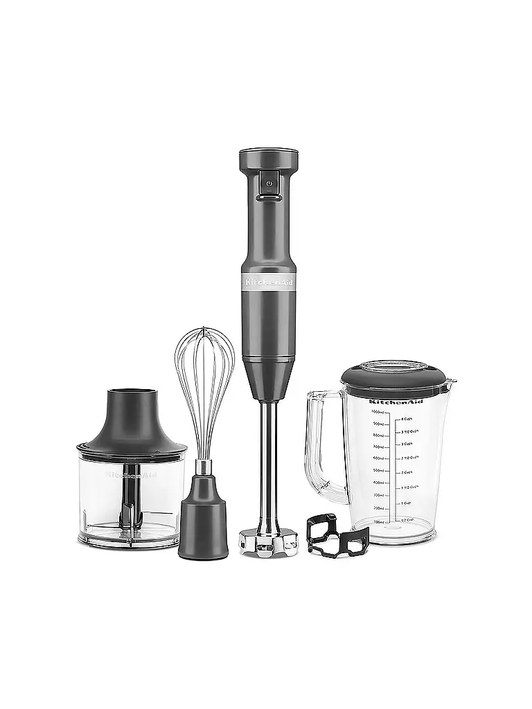 KITCHENAID | Mixeur plongeant avec accessoires 5KHBV83EDG Gris foncé | Gris