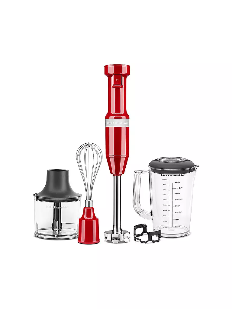 KITCHENAID | Mixeur plongeant avec accessoires 5KHBV83EER Rouge Empire | Rouge