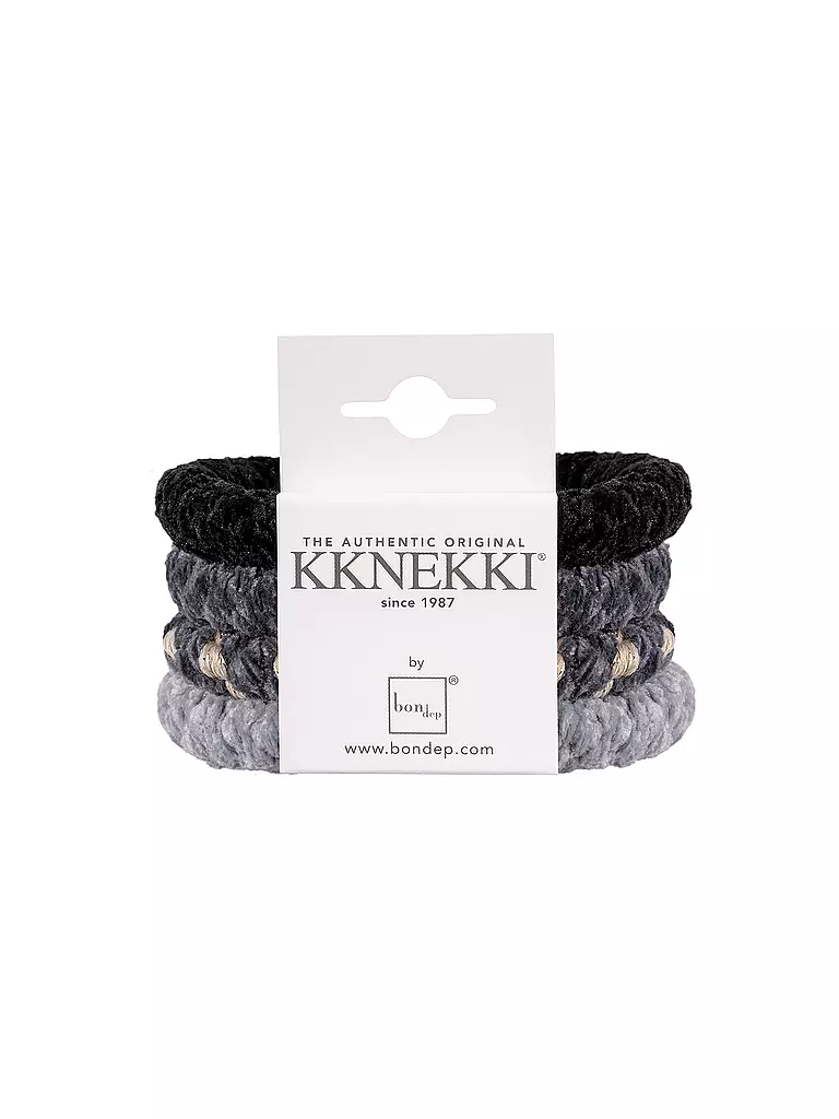 KKNEKKI | Élastique à cheveux lot de 4 BUNDLE 56 | Noir