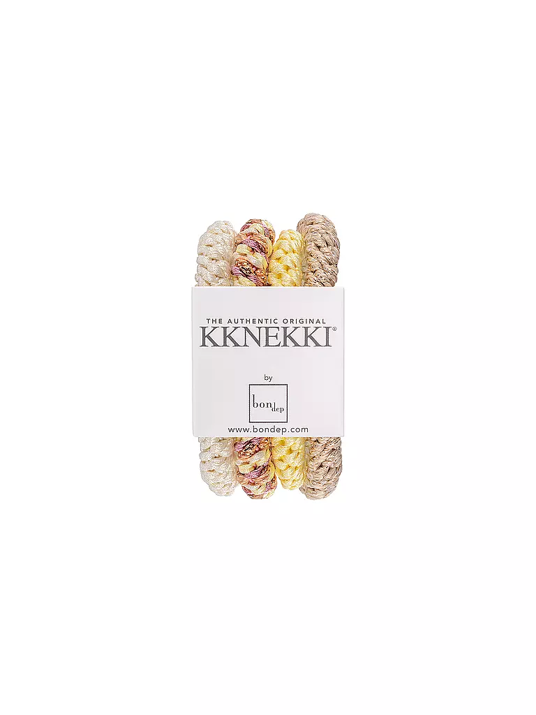 KKNEKKI | Élastiques à cheveux, lot de 4, BUNDLE 16 | Jaune