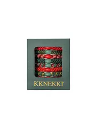 KKNEKKI | Élastiques à cheveux, lot de 8, ÉDITION ARMY | Rouge