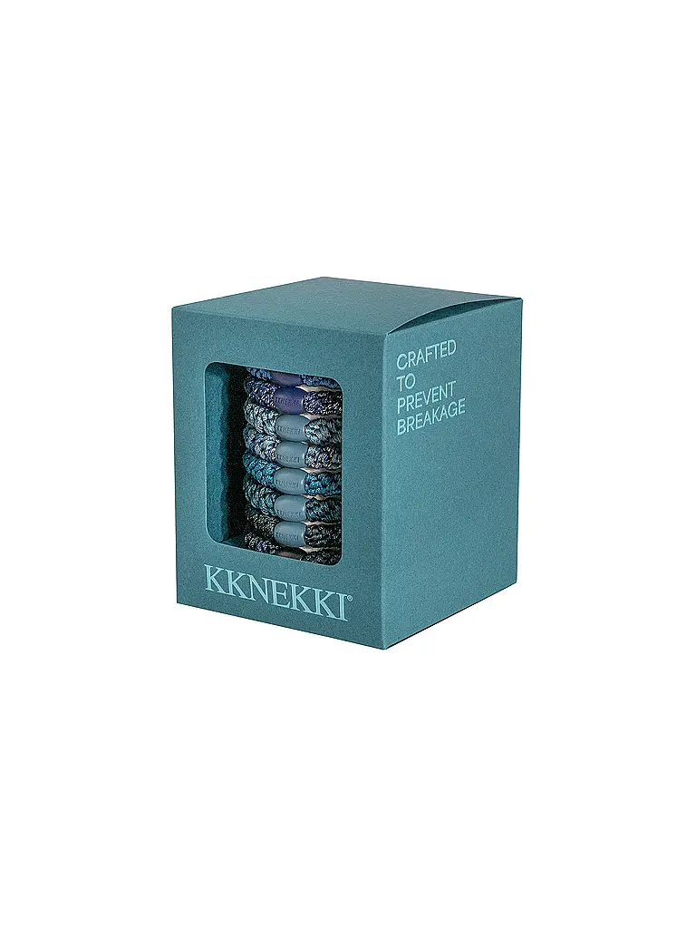 KKNEKKI | Élastiques à cheveux, lot de 8. ÉDITION ARTIC | Bleu