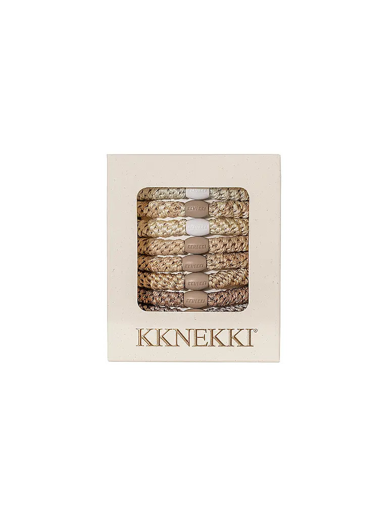 KKNEKKI | Élastiques à cheveux, lot de 8. ÉDITION NUDE | Beige