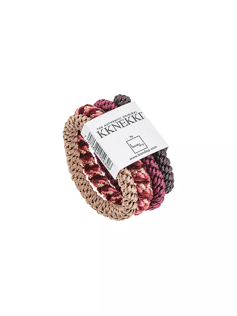 KKNEKKI | Haargummi 4er Pkg BUNDLE 31 | Rouge foncé