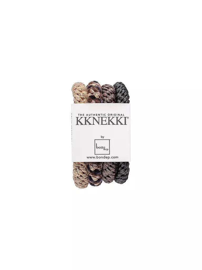 KKNEKKI | Lot de 4 élastiques à cheveux BUNDLE 28 | Marron
