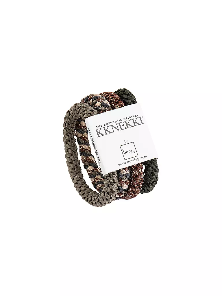 KKNEKKI | Lot de 4 élastiques à cheveux BUNDLE 33 | olive