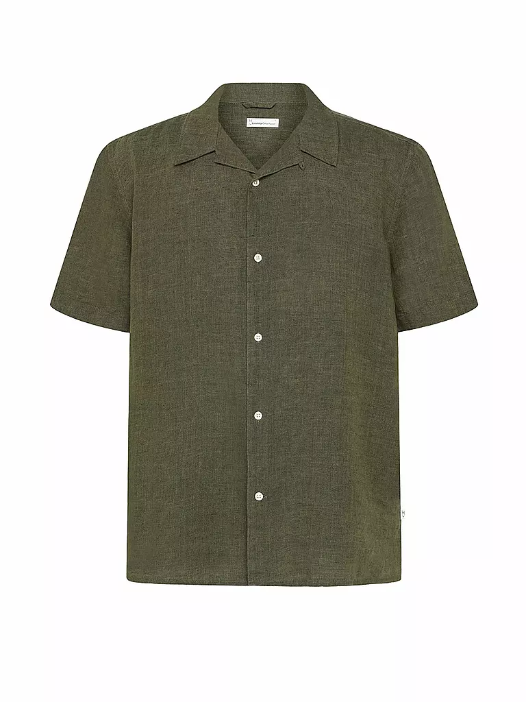 KNOWLEDGE COTTON APPAREL | Chemise en lin | olive