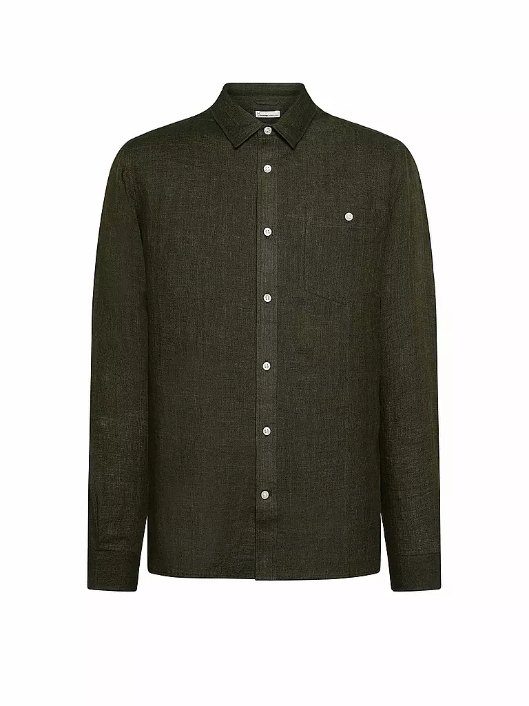 KNOWLEDGE COTTON APPAREL | Chemise en lin | olive