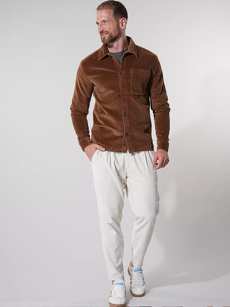 KNOWLEDGE COTTON APPAREL | Cord Overshirt | Camel