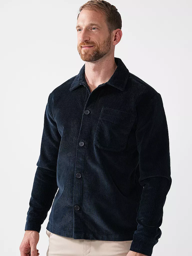 KNOWLEDGE COTTON APPAREL | Cord Overshirt | Bleu