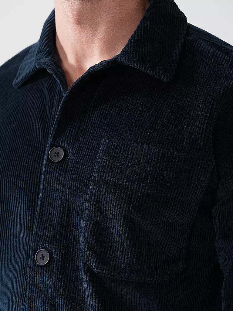 KNOWLEDGE COTTON APPAREL | Cord Overshirt | Bleu