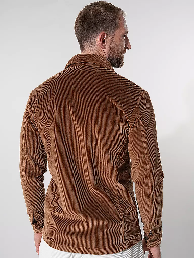 KNOWLEDGE COTTON APPAREL | Cord Overshirt | Camel