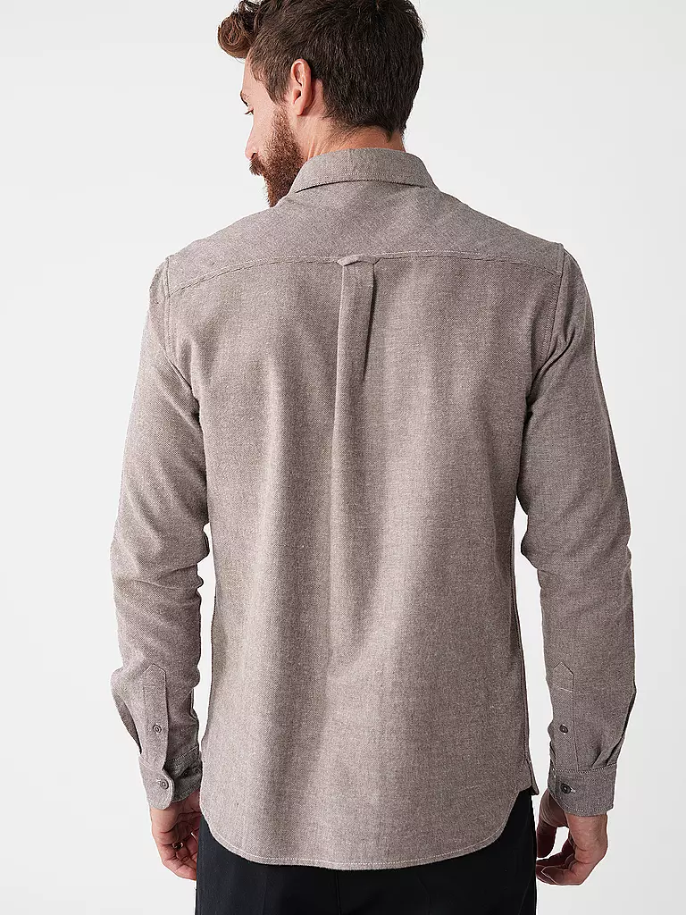 KNOWLEDGE COTTON APPAREL | Flanellhemd Slim Fit | hellgrau